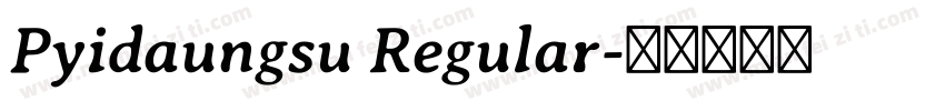 Pyidaungsu Regular字体转换